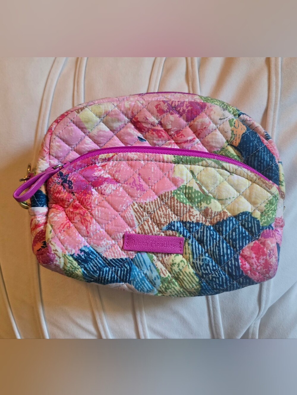 Vera Bradley Iconic Medium Cosmetic Bag Superbloom Travel Quilted
